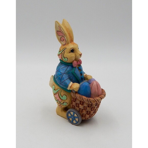 Jim Shore Eggs For Everybunny Easter Bunny Cart Figurine 2019 6006230 Box Enesco - Picture 6 of 12